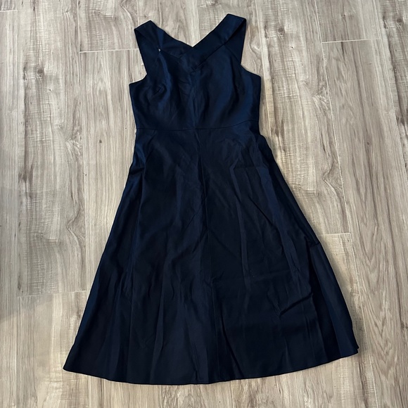 High Neck Linen Blend Mini Dress - Picture 1 of 3